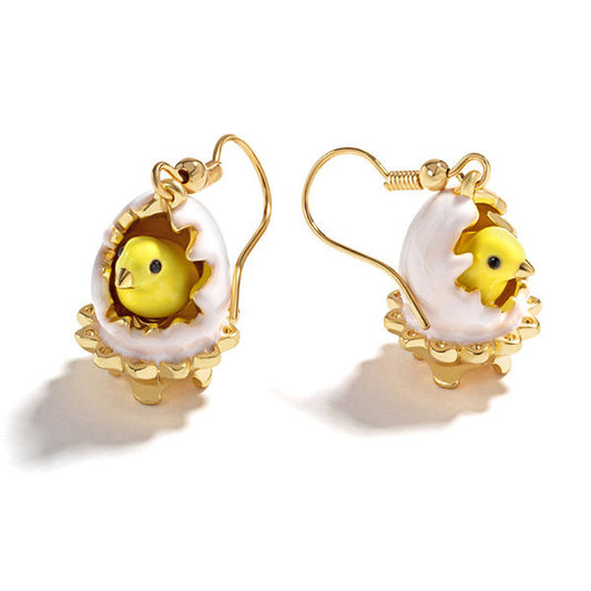 Baby Chicks In Eggs Earrings
