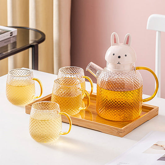 Bunny Themed Glass Tea Set