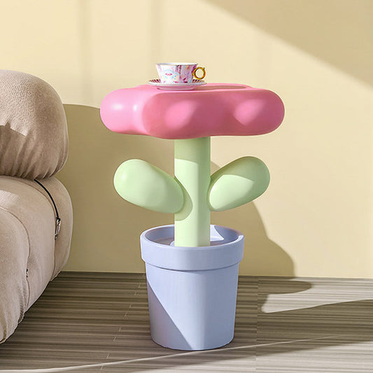 Pretty Tulip Side Table - Resin - Pink - Yellow