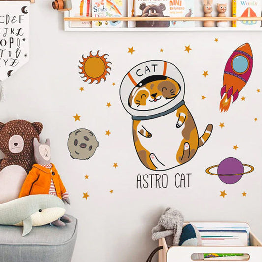 Astro Cat Wall Stickers