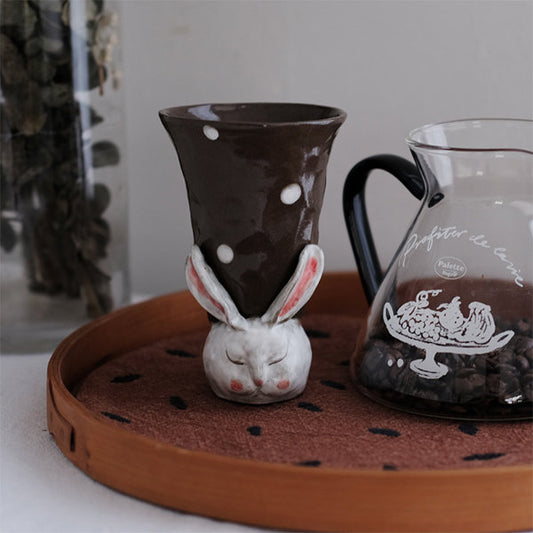 Japanese Style Cute Rabbit Cup - Ceramic - Hand-Painted Craftsmanship