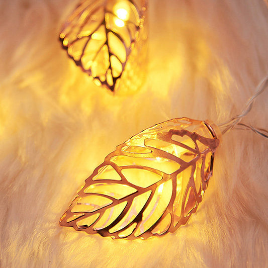 Golden Leaves LED String Lights