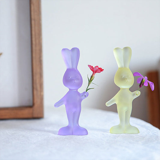 Cute Glass Rabbit Ornament