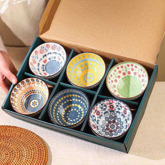 Ceramic Print Bowls - Vivid Tableware - Artisanal Patterns