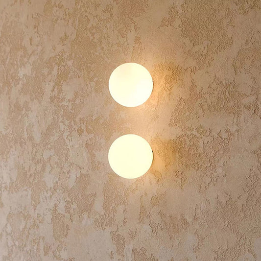 Cream White Spherical Wall Light - Soft Glow - Modern Design - Ambient Lighting