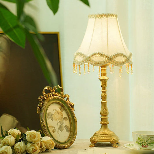 Vintage Tassel Table Lamp - Classic Elegance - Ornate Lighting Decor
