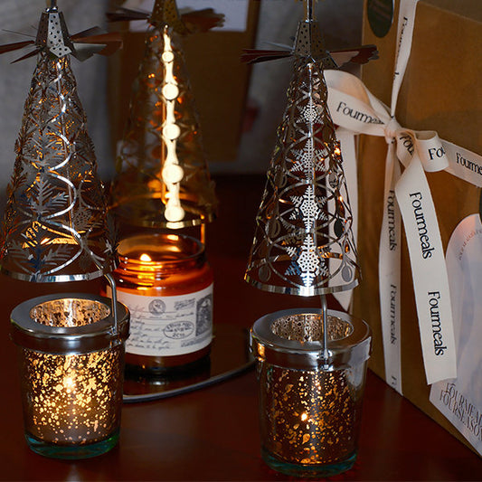 Rotating Aromatherapy Candle - Mesmerizing Light - Aromatic Bliss - Decorative