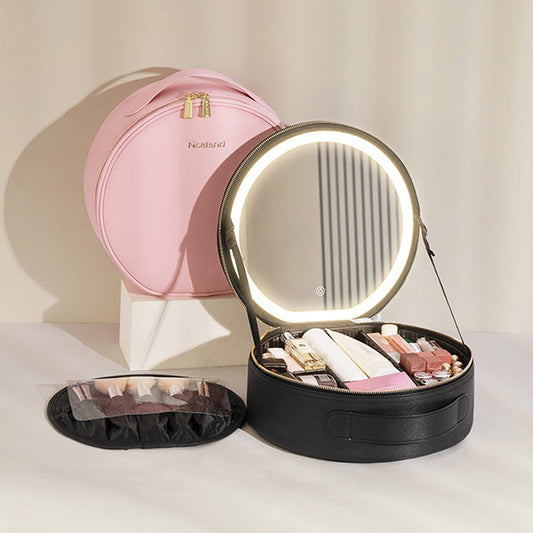 LED-Lit Vanity Case - Portable Glamour - Organized Beauty
