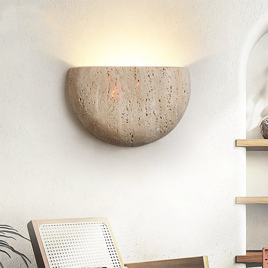 Wabi-Sabi Style Bedroom Wall Lamp - Subtle Earthy Texture - Minimalist Lighting